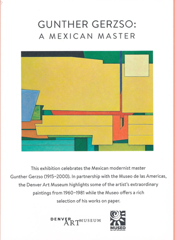 Denver Art Museum Exhibition Announcement of Gunther Gerzso 'A Mexican Master'