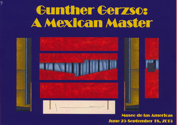 Museo de Las Americas Print and Sculpture Exhibition Announcement Gunther Gerzso Mexican Master,